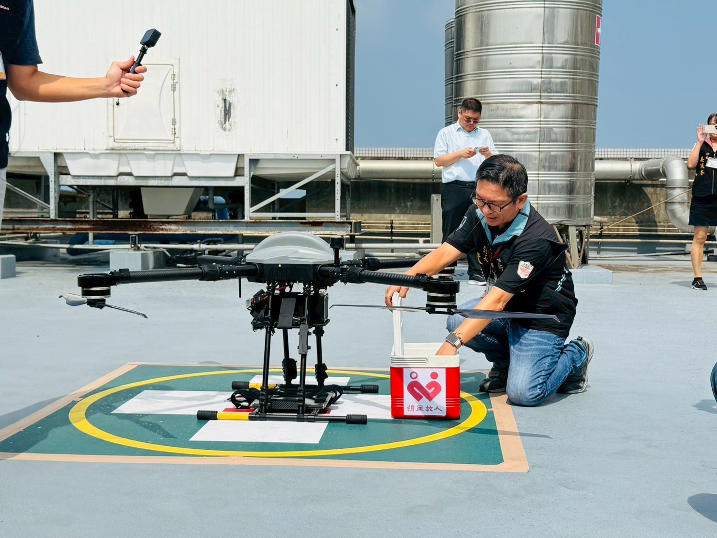 Blood units prepared for drone transport